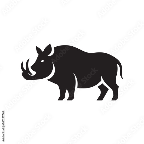 Modern boar silhouette for print and web design - boar illustration - minimallest boar vector
