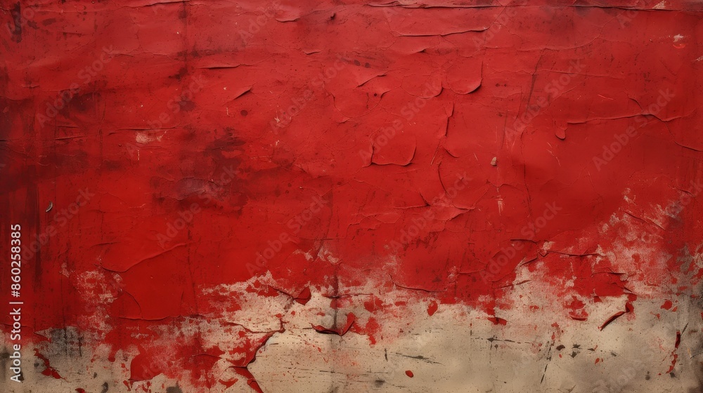 Obraz premium Red Peeling Paint Abstract Texture