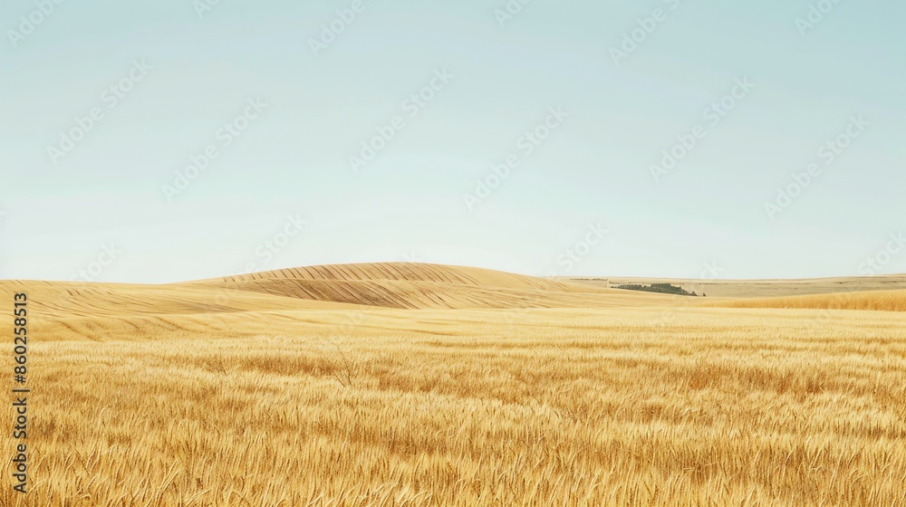 A field of golden wheat. A field of golden wheat.
