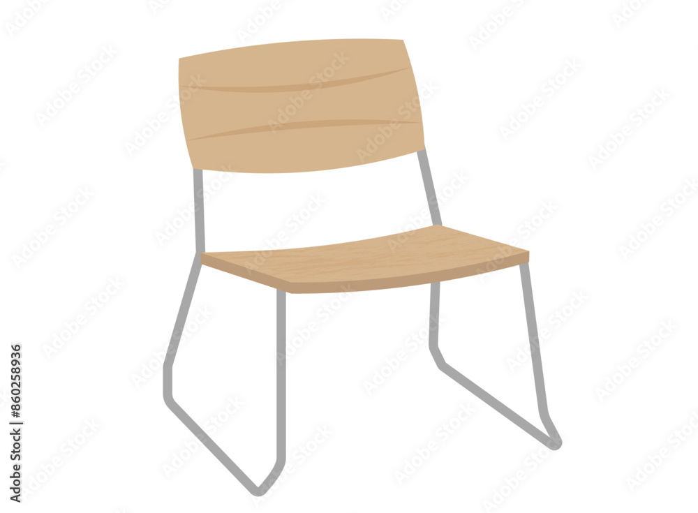 Minimalistic school chair in 3D form Minimalistic school chair in 3D form