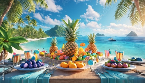 Tropical Vibes Island-Inspired Birthday Themes photo