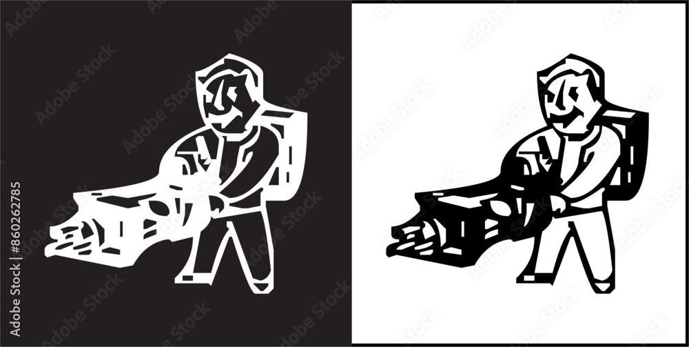 IIlustration Vector graphics of Pip Boy icon IIlustration Vector graphics of Pip Boy icon