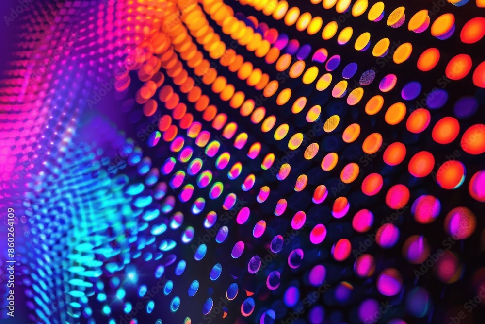 Fototapeta premium vibrant array of solid colored dot texture