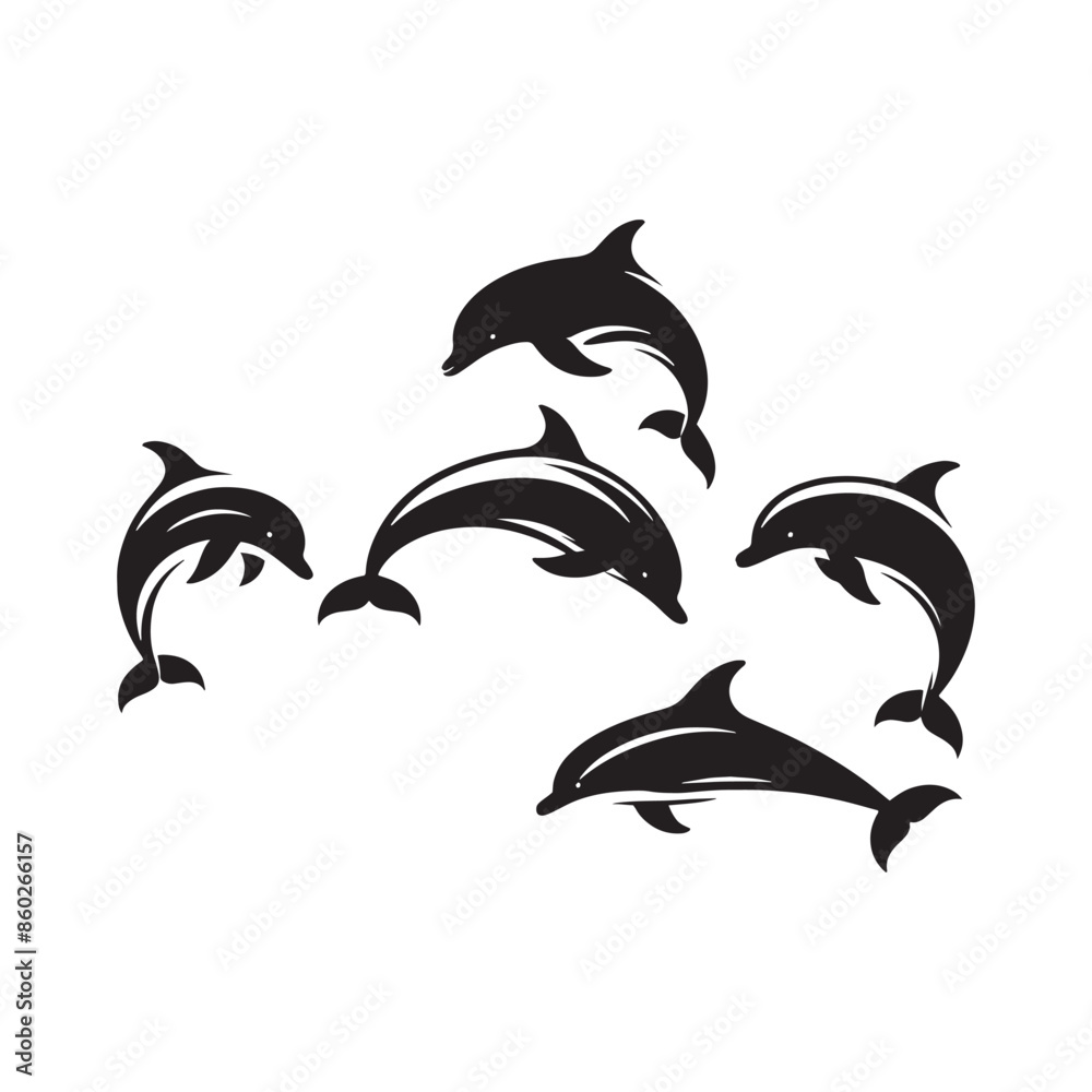 Elegant bottlenose dolphin silhouette for digital and print designs - sea life vector - dolphin black vector
Elegant bottlenose dolphin silhouette for digital and print designs - sea life vector - dolphin black vector