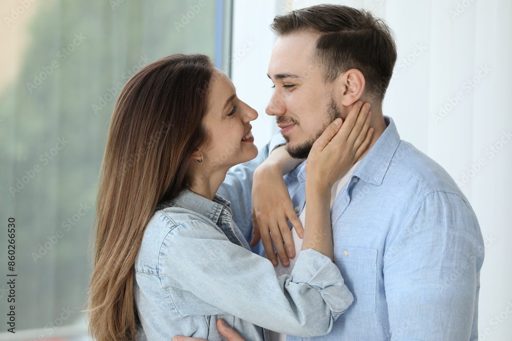 Lovely couple enjoying each other at home Lovely couple enjoying each other at home