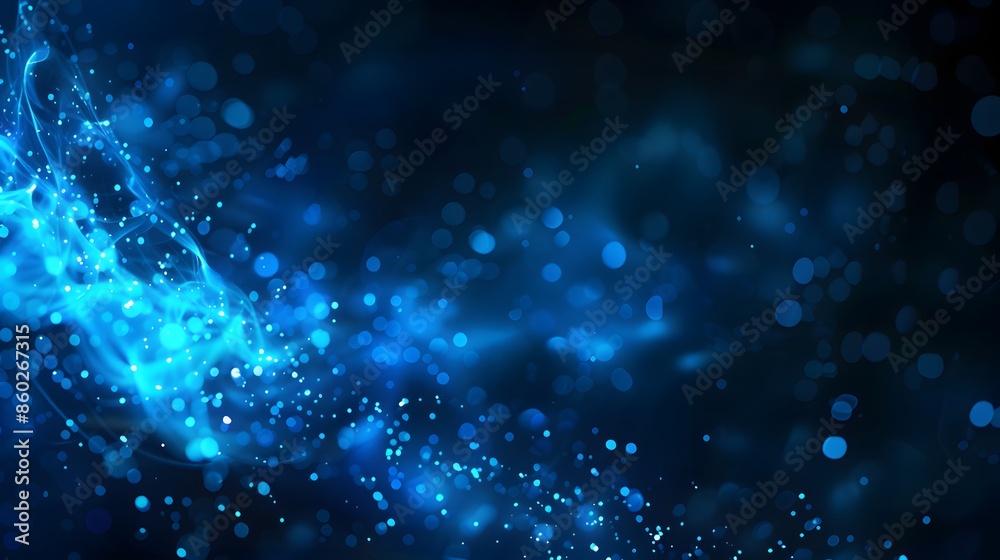Obraz premium abstract blue background with particles