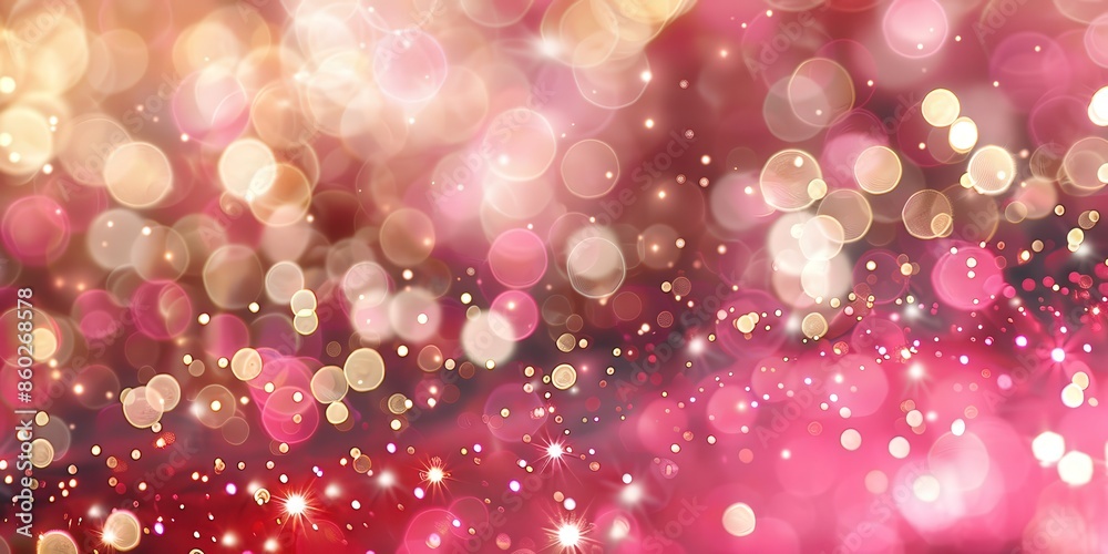 Abstract Bokeh Background with Pink and Gold Lights Abstract Bokeh Background with Pink and Gold Lights