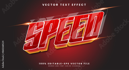 Speed editable text effect Template with sport and champion text style