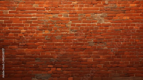 Wide angle Vintage Red brick wall Background, Old red brick wall background. 