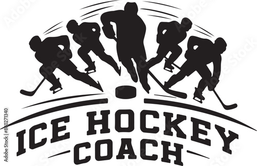 Photography Ice Hockey Coach Vector