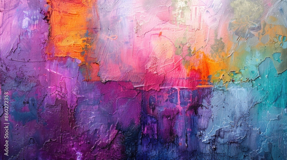 Fototapeta premium the convergence of bold colors and delicate textures in a mesmerizing abstract composition.