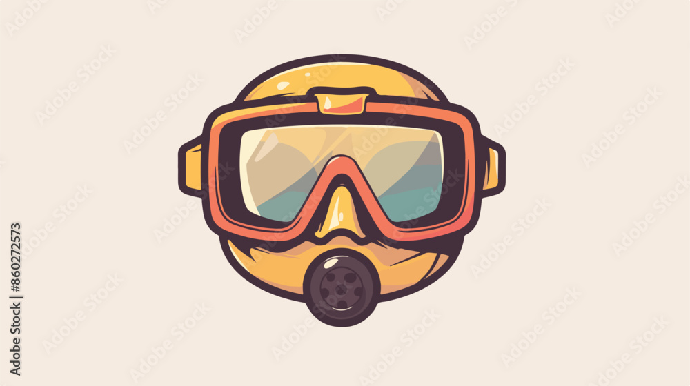 Mask and snorkel icon thin line for web and mobile Mask and snorkel icon thin line for web and mobile