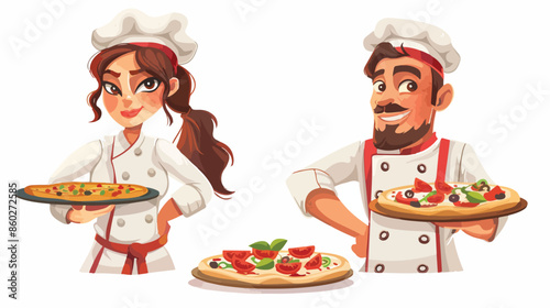 Master Chef Male and Female Characters Expertly 