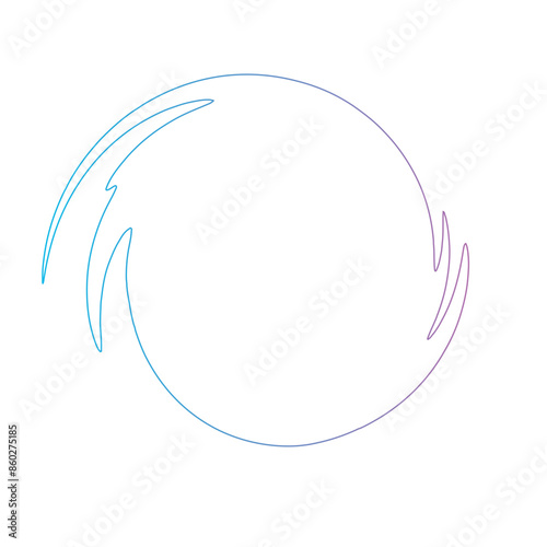 Wallpaper Mural Thin line Spiral Gradient shape Torontodigital.ca
