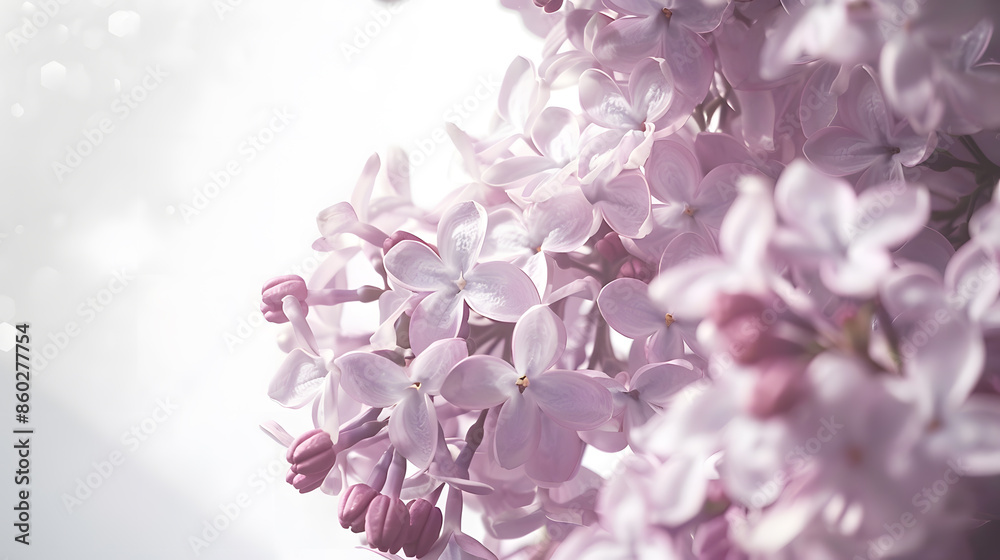 white background from flowers of lilac : Generative AI white background from flowers of lilac : Generative AI