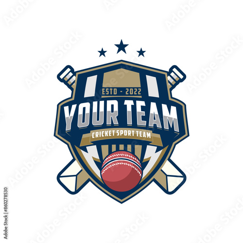 Cricket sports modern concept with bats and ball