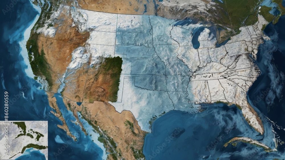 Detailed USA Geographical Map Detailed USA Geographical Map