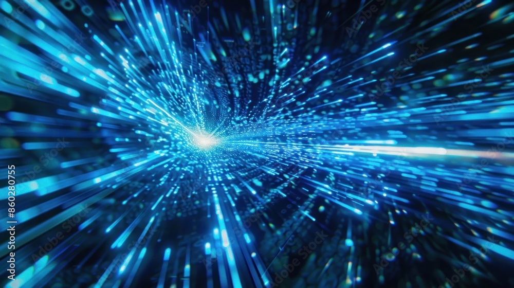 A blue light with a white line in the middle A blue light with a white line in the middle