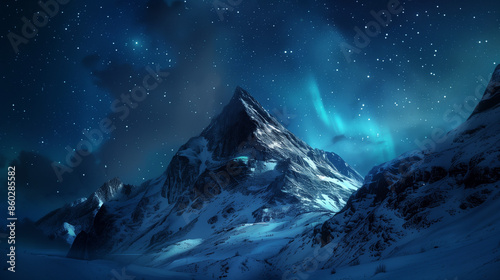 mountain under starry night sky © Elvina