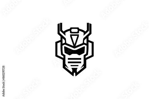 Black color robotics vector design