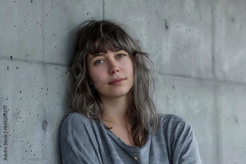 Portrait of a confident businesswoman with gray hair, studio shot Portrait of a confident businesswoman with gray hair, studio shot