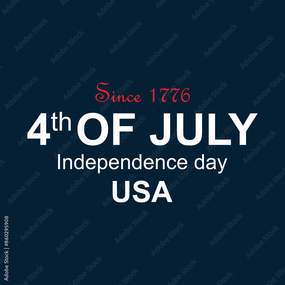 Fototapeta premium Happy Independen Day 4th July