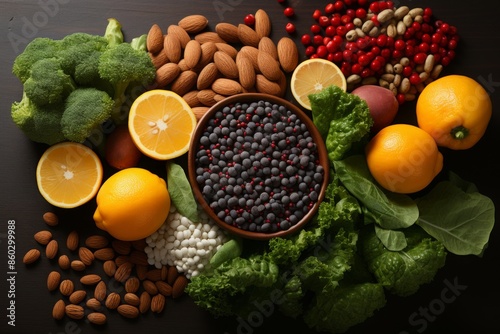 Healthy Food Mix: A Colorful and Nutritious Spread