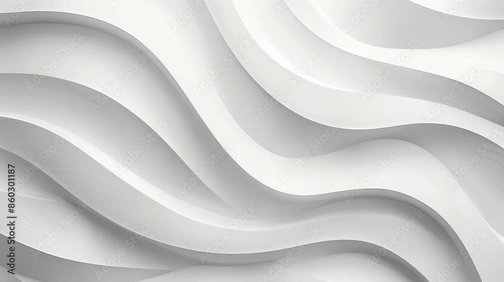 Minimalist wave shapes in white seamlessly integrate with a clean background, highlighting fluidity and simplicity Minimalist wave shapes in white seamlessly integrate with a clean background, highlighting fluidity and simplicity