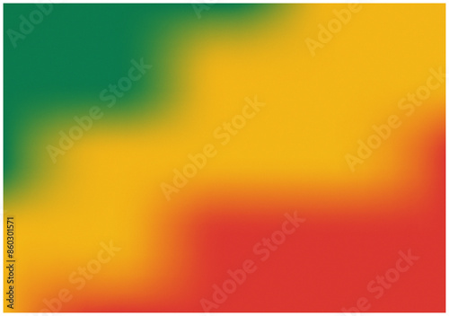 Mesh gradient with grain texture. Red, green, yellow colors. Abstract banner. Black history month. Juneteenth. 