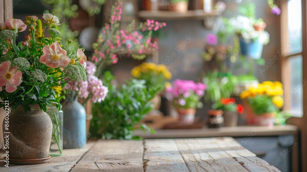Rustic Floral Arrangement in Cozy Room