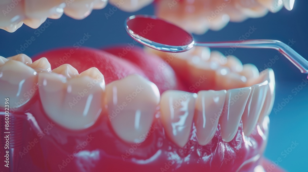 a model of a tooth with a toothbrush a model of a tooth with a toothbrush