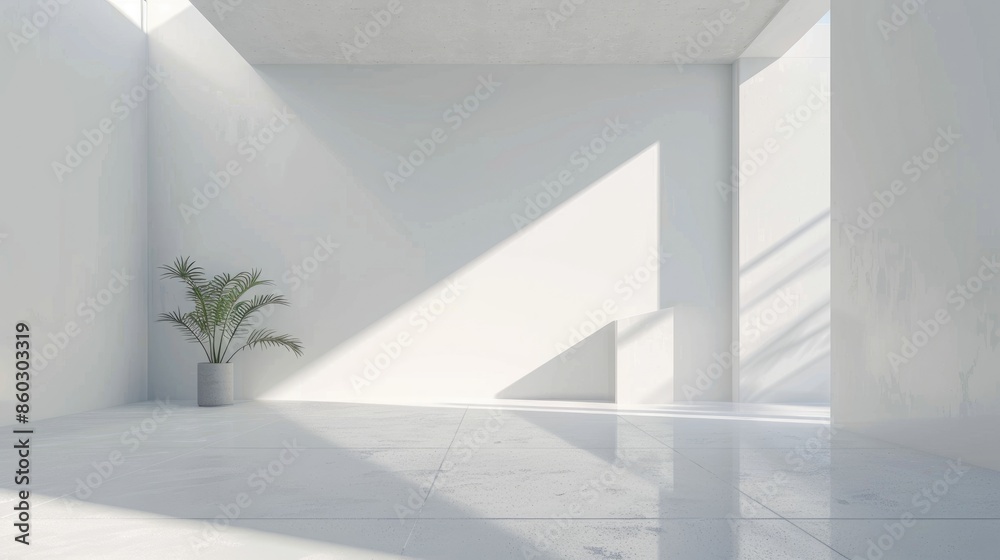 Obraz premium Clean white space with a large empty area and a smooth background.