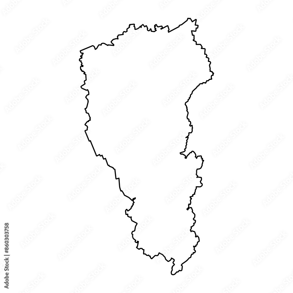 Obraz premium Kemerovo Oblast map, administrative division of Russia. Vector illustration.