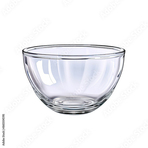 glass bowl isolated on transparent background