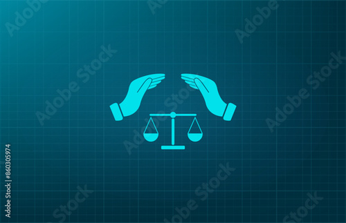 Vector illustration, blue background.