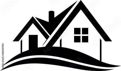       House logo vector art illustration.
