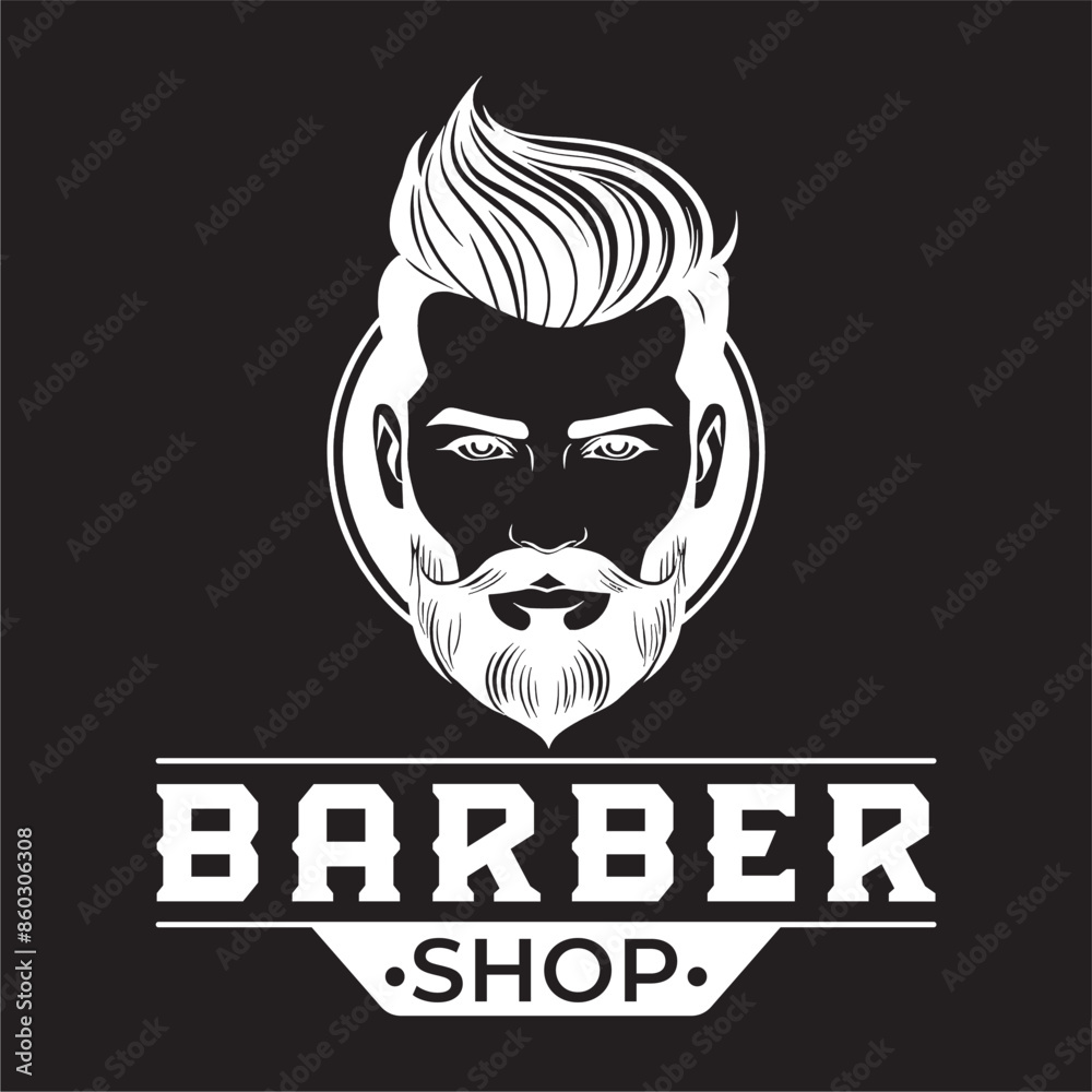 Fototapeta premium Logo Vector Barbershop Modern