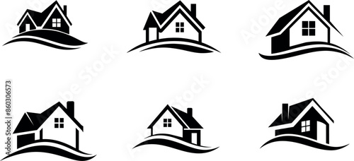       House logo vector art illustration.
