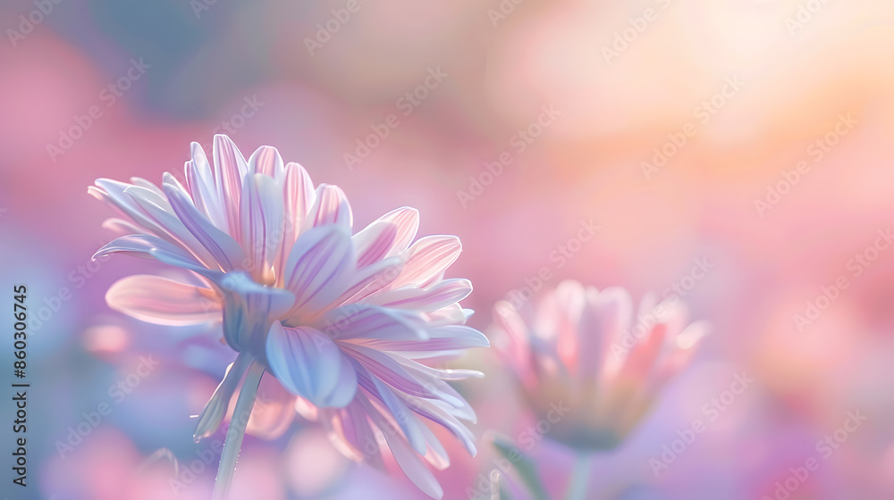 flower on soft pastel color in blur style : Generative AI flower on soft pastel color in blur style : Generative AI