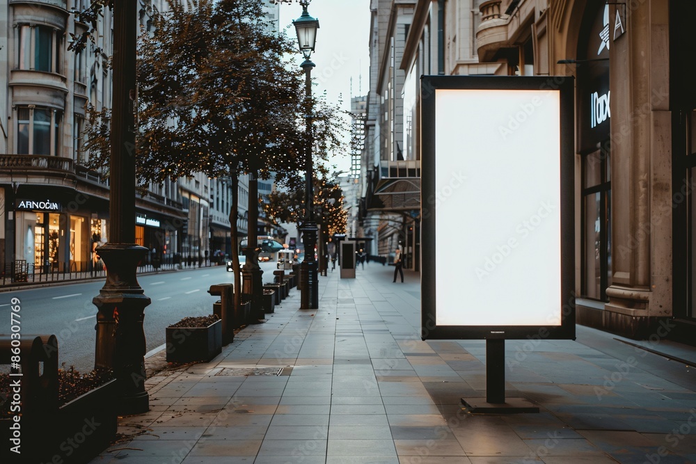 Blank Billboard on a City Street Blank Billboard on a City Street