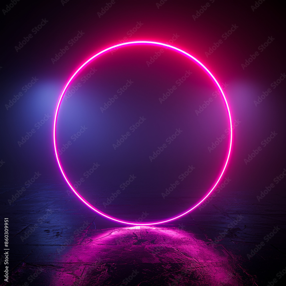 neon light circle generated by AI neon light circle generated by AI