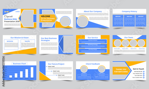  Modern and minimal business PowerPoint presentation slides template design.keynote Slide layout background
