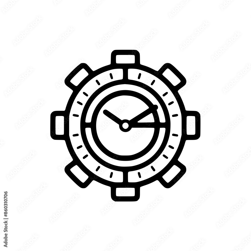 Silhouette clock alarm clock roman numeral clock clock face template