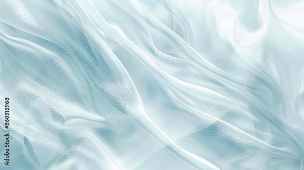 Wavy blue fabric with a smooth, soft texture Wavy blue fabric with a smooth, soft texture