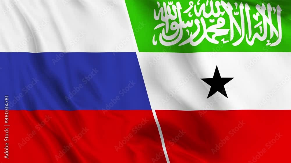 Russia and Somaliland Flag Loop