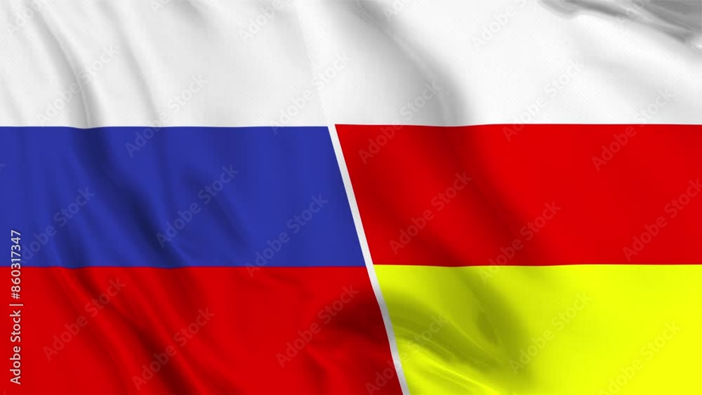Russia and South Ossetia Flag Loo Russia and South Ossetia Flag Loo