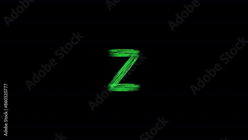 Colorful neon letters from A-Z, numbers and symbols.