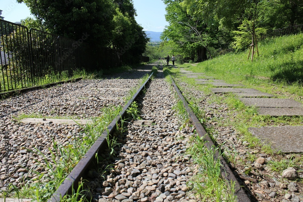 Obraz premium Keage Incline (old train tracks) in Kyoto, Japan