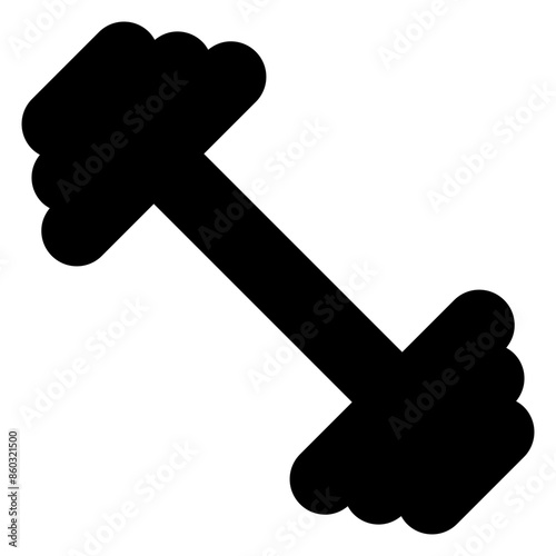 dumbbell  glyph  icon vector illustration isolated on white background