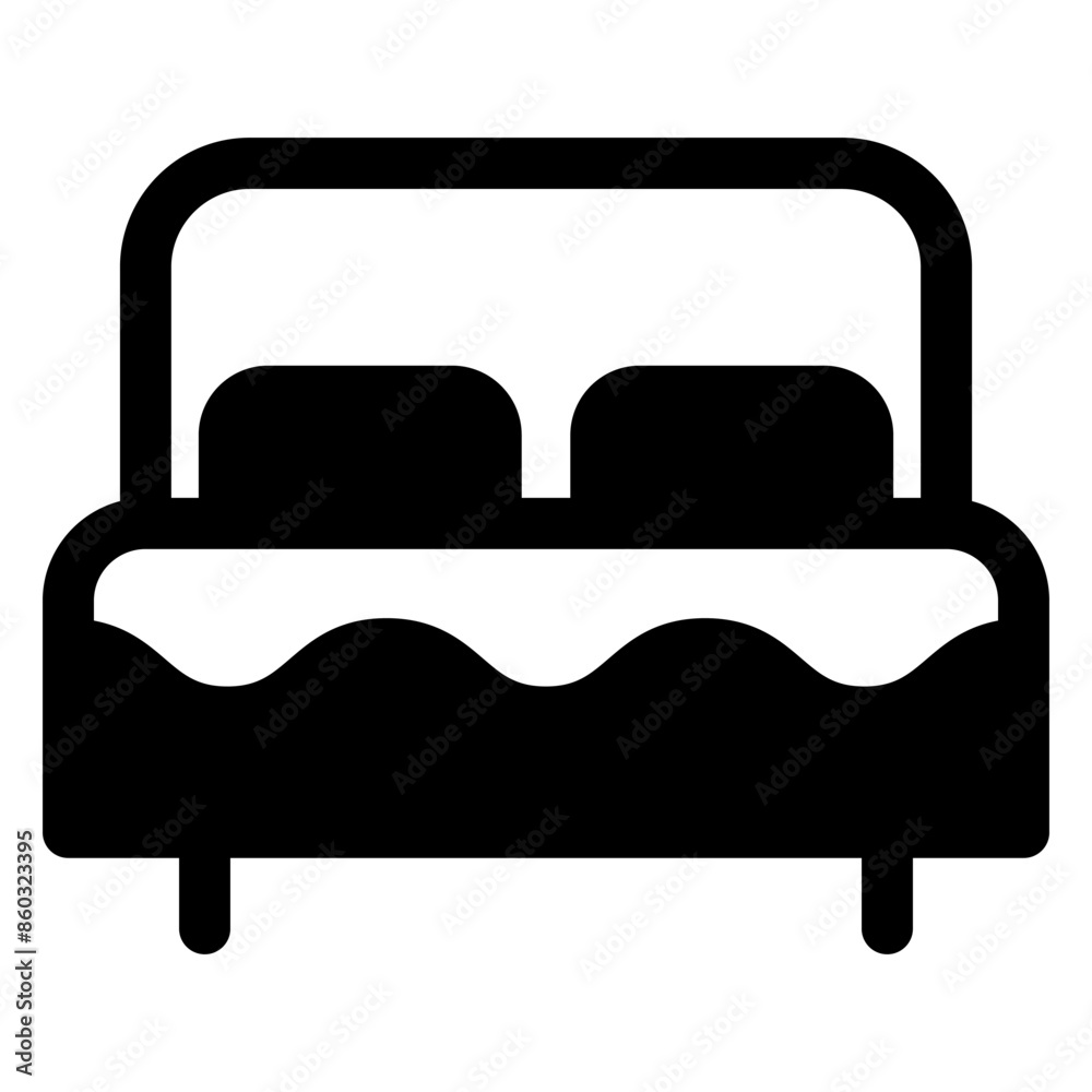 bed glyph icon vector illustration isolated on white background bed glyph icon vector illustration isolated on white background